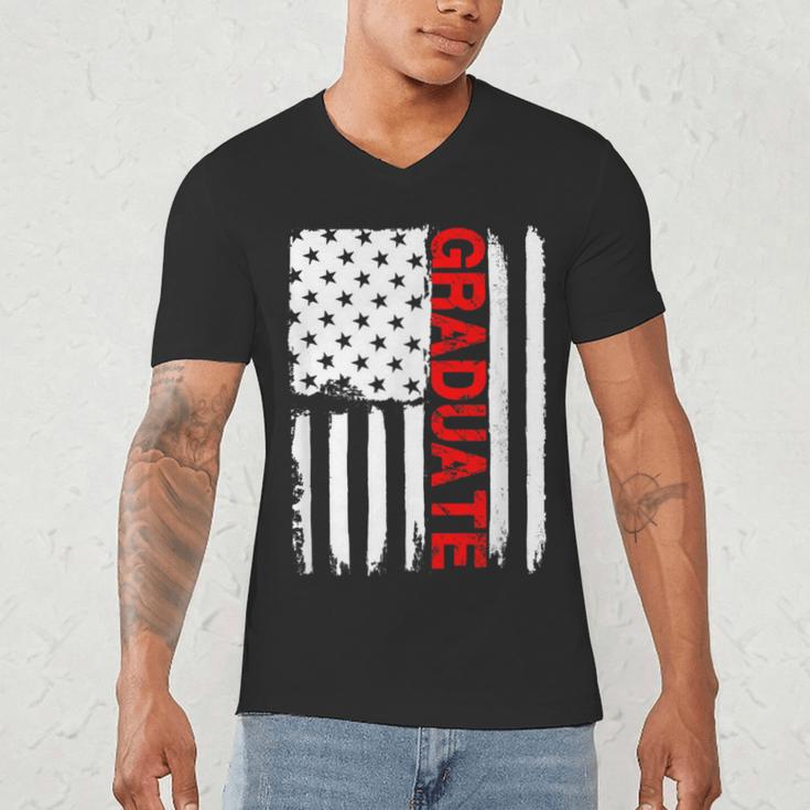 Graduation High School College Flag GraduateShirt 2018 Men's V-Neck T-Shirt