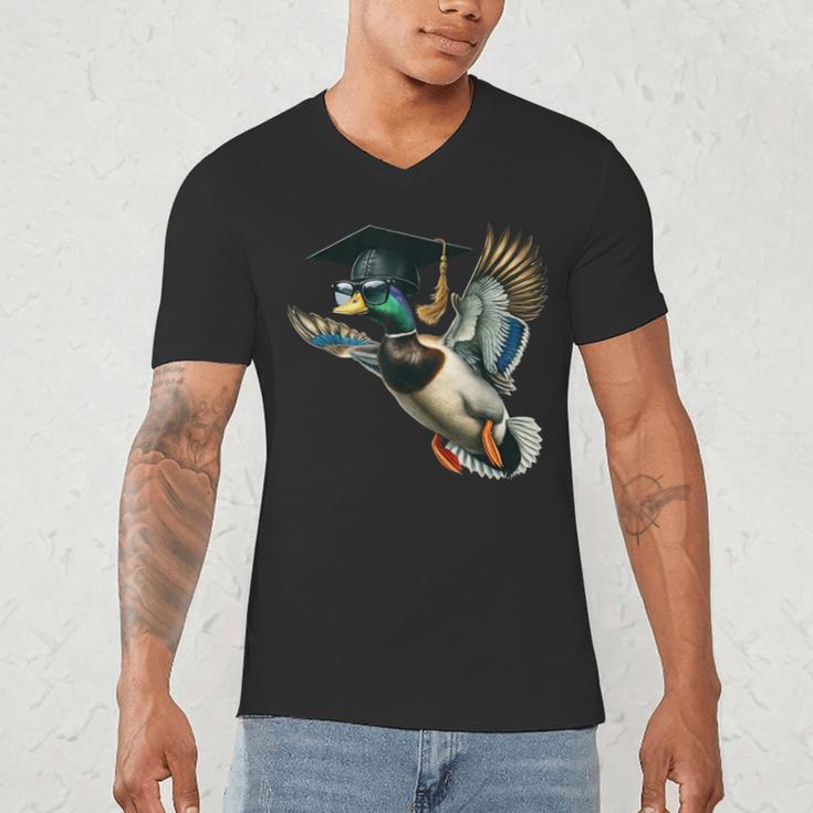 Graduation Mallard Duck Hunter Hunting Season Grad Hunting Men's V-Neck T-Shirt