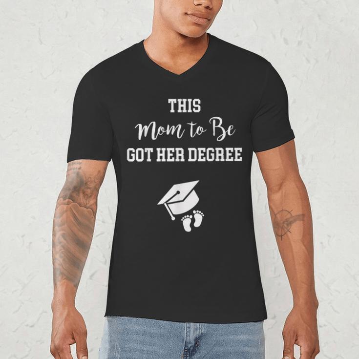 Graduation Pregnancy Announcement Shirt For Expectant Women Men's V-Neck T-Shirt