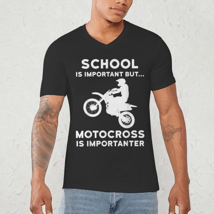 Graduation Shirt For Dirtbike Motocross Riders Men's V-Neck T-Shirt