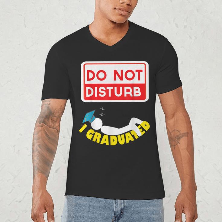 Graduation Shirt High School And College Sleepy Graduates Men's V-Neck T-Shirt