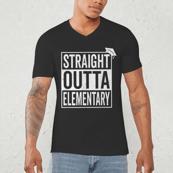Graduation Shirt Straight Outta Elementary Men's V-Neck T-Shirt