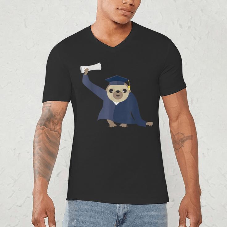 Graduation Sloth Lover T-Shirt Class Of 2019 Men's V-Neck T-Shirt