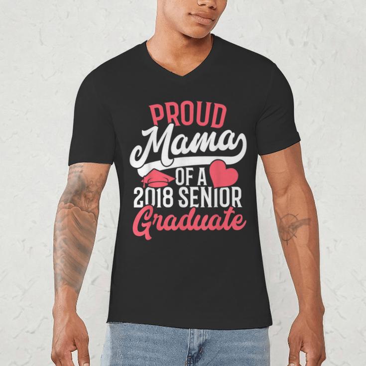 GraduationShirt For Mom Proud Mama Of 2018 Senior Tee Men's V-Neck T-Shirt
