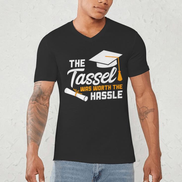 GraduationShirt Tassel Was Worth The Hassle Tee Men's V-Neck T-Shirt