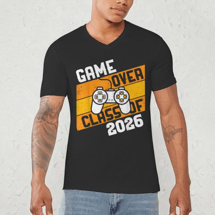 Graduation Video Gamer Game Over Class Of 2026 Senior Men's V-Neck T-Shirt