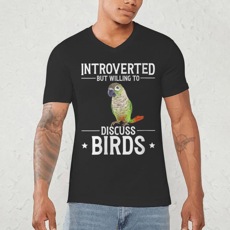 Green Cheek Conure Introvert Parrot Bird Conure Men's V-Neck T-Shirt Green Cheek Conure Introvert Parrot Bird Conure Men's V-Neck T-Shirt