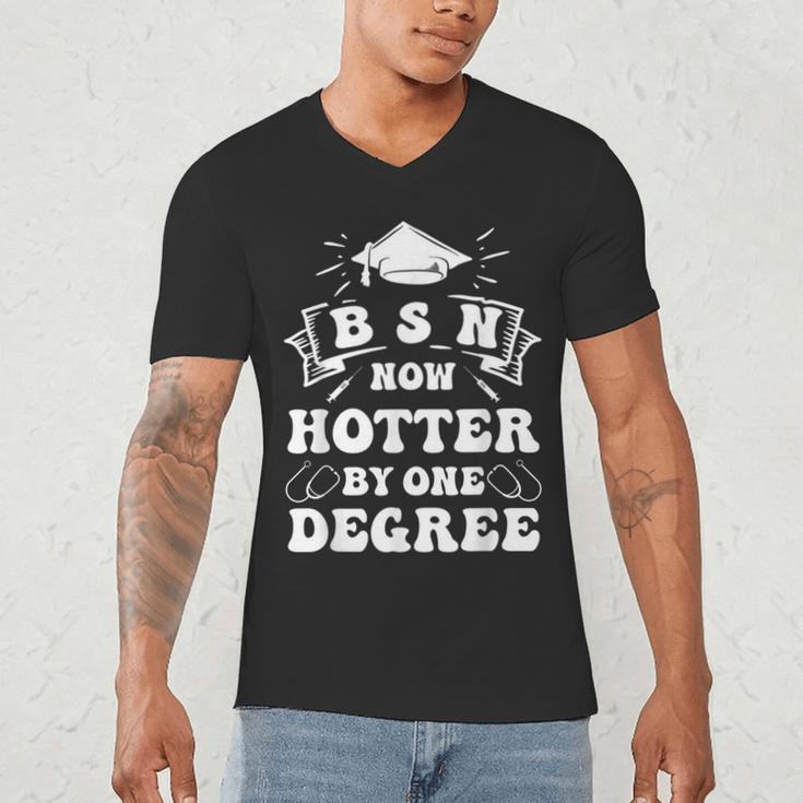 Groovy Nurse BSN Now Hotter By One Degree Graduation BSN RN Men's V-Neck T-Shirt
