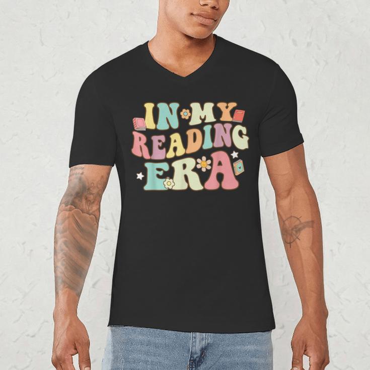 Groovy In My Reading Era Read Book Reader Reading Men's V-Neck T-Shirt