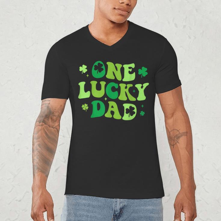 Groovy St Patrick's Day Apparel One Lucky Dad Shirt Small Modern Groovy St Patrick's Day Shirt Men's V-Neck T-Shirt Groovy St Patrick's Day Apparel One Lucky Dad Shirt Small Modern Groovy St Patrick's Day Shirt Men's V-Neck T-Shirt