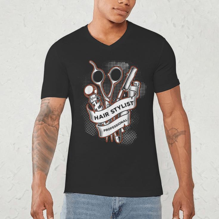 Hairdresser Gift Idea Graduation Tattoo Craft Hairstylist Men's V-Neck T-Shirt