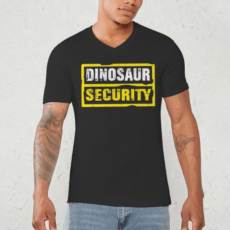 Halloween Adult Costume Dinosaur Security Dad Mom Men's V-Neck T-Shirt