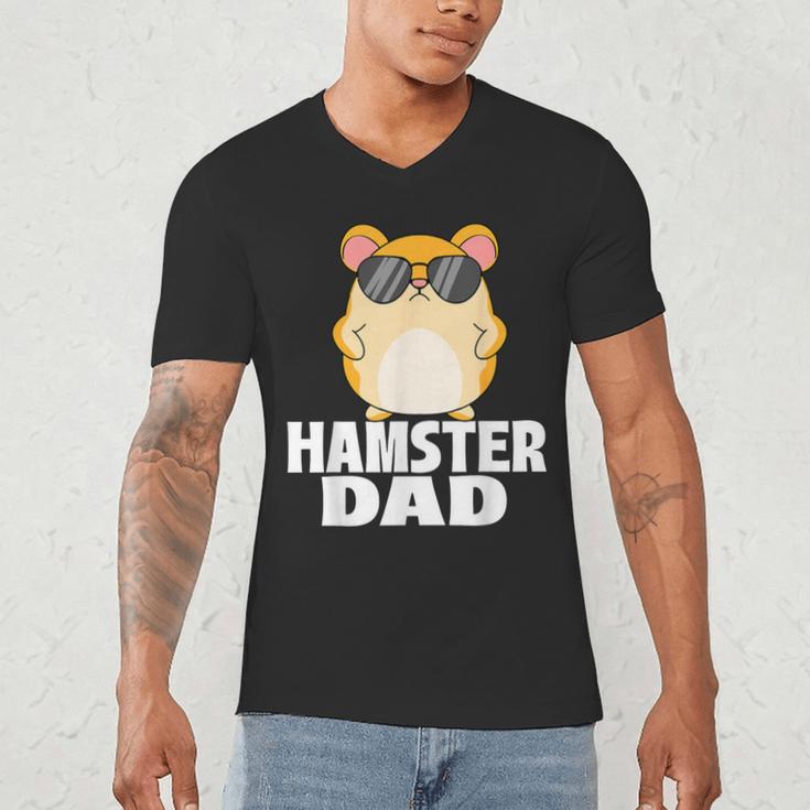 Hamster Dad Father's Day Animal Whisperer Rodent Lover Men's V-Neck T-Shirt