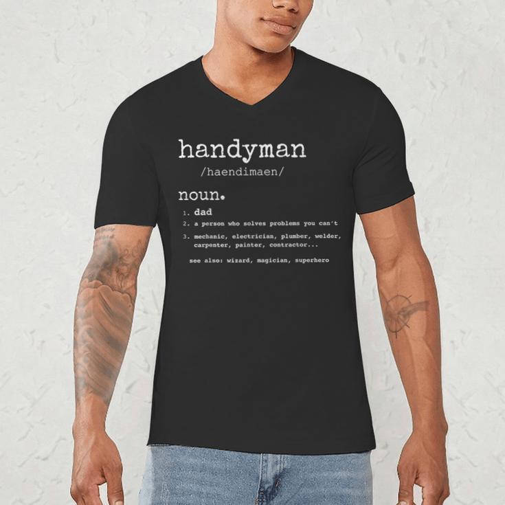 Handyman Definition Tee Dad Handyman Men's V-Neck T-Shirt
