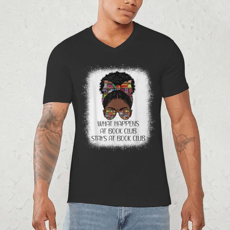 What Happens At Book Club Stays At Book Club Black Women Men's V-Neck T-Shirt