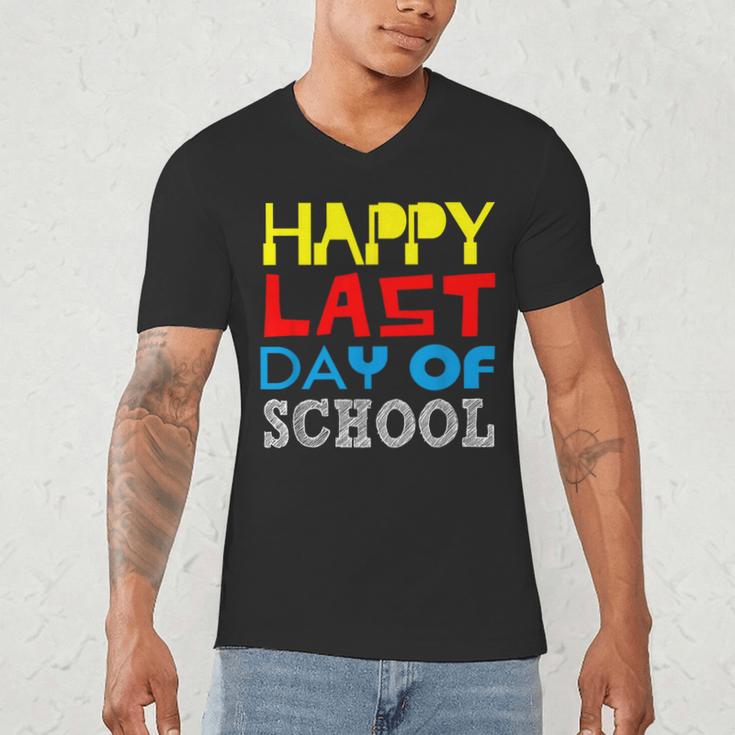 Happy Last Day Of School Graduation Teachers Student Men's V-Neck T-Shirt