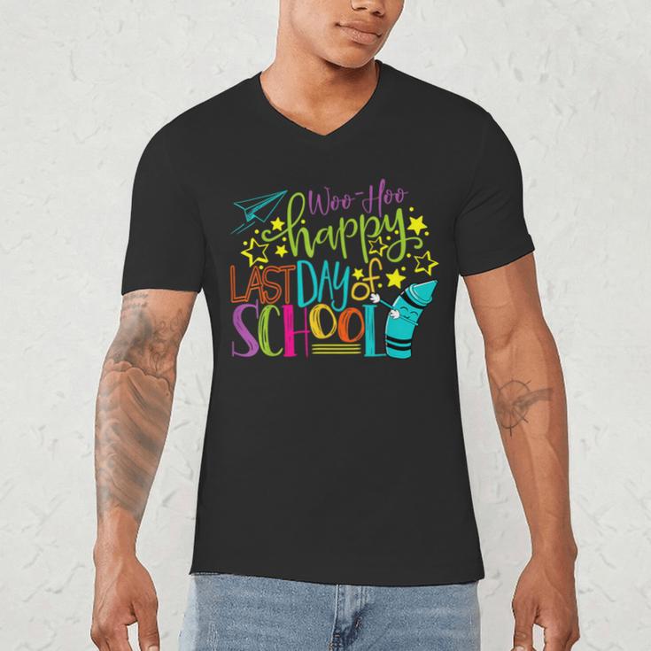 Happy Last Day Of School Student Teacher Graduation Men's V-Neck T-Shirt