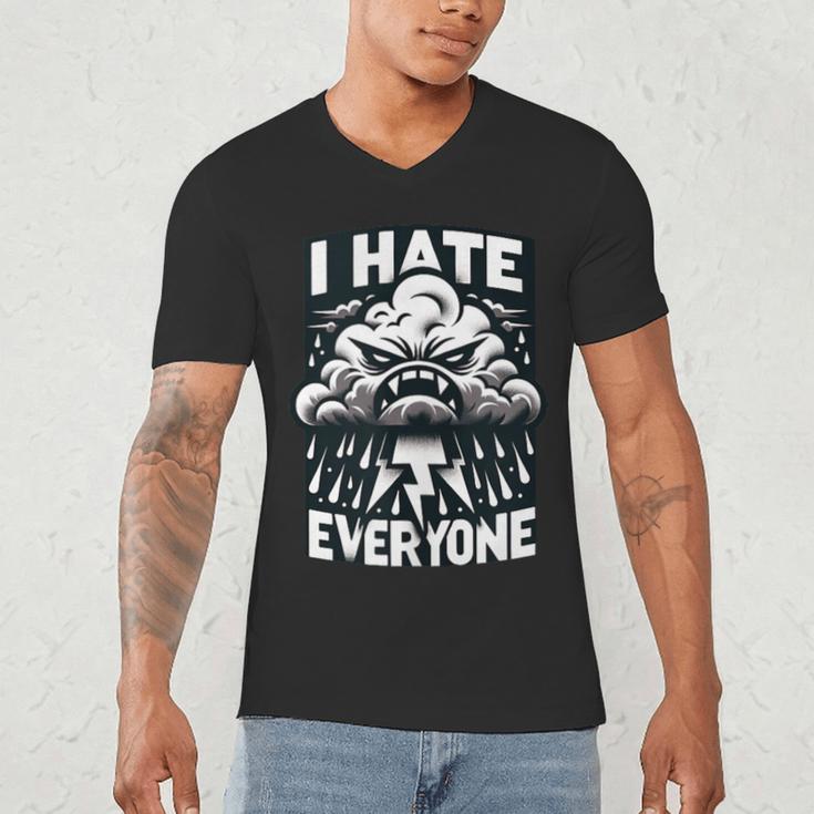 I Hate Everyone Introvert Anti-Social Dark Humor Men's V-Neck T-Shirt
