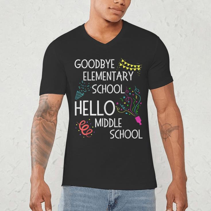Hello Middle School Graduation Elementary School T-Shirt Men's V-Neck T-Shirt