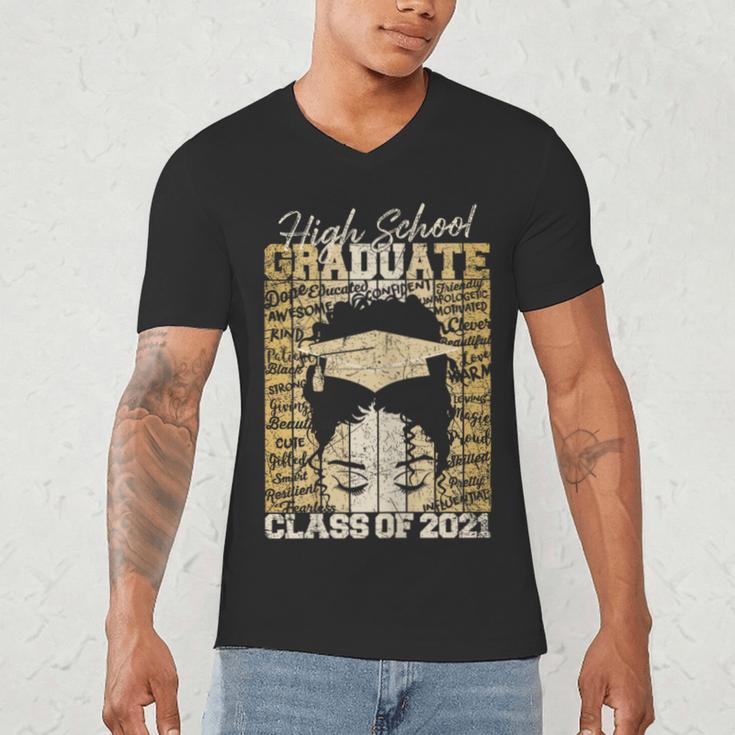 High School Graduate Queen Class Of 2021 Graduation Men's V-Neck T-Shirt