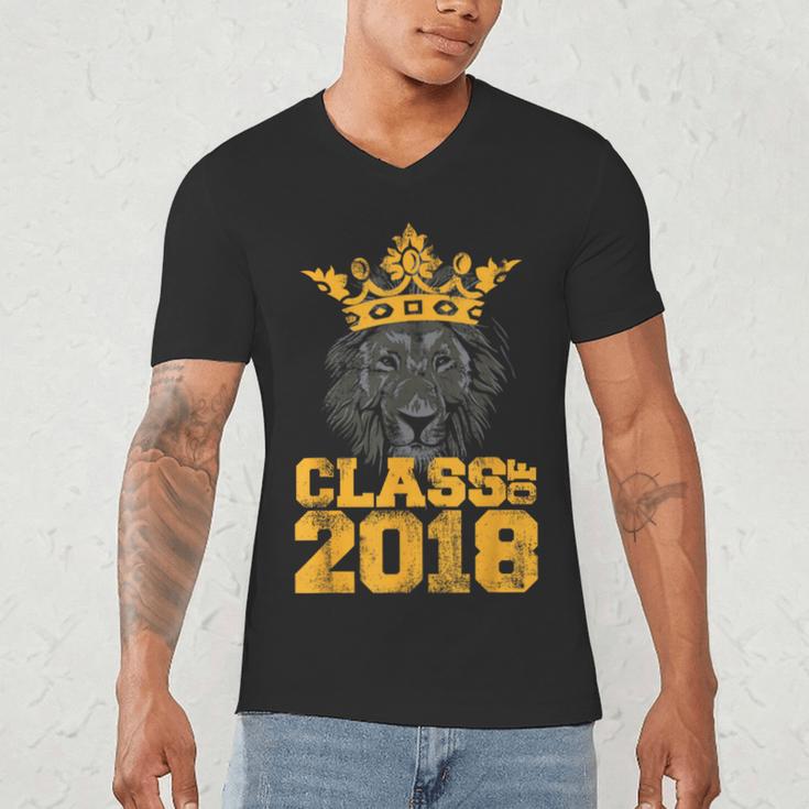 High School King Graduation Shirt Class Of 2018 Seniors Men's V-Neck T-Shirt
