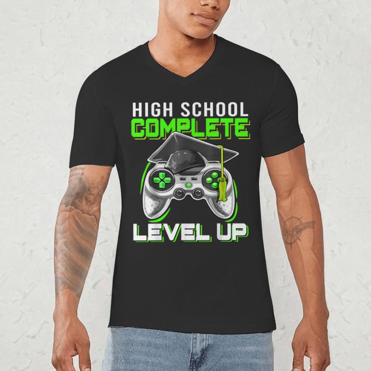 High School Level Complete Class Of 2024 Graduation Men's V-Neck T-Shirt