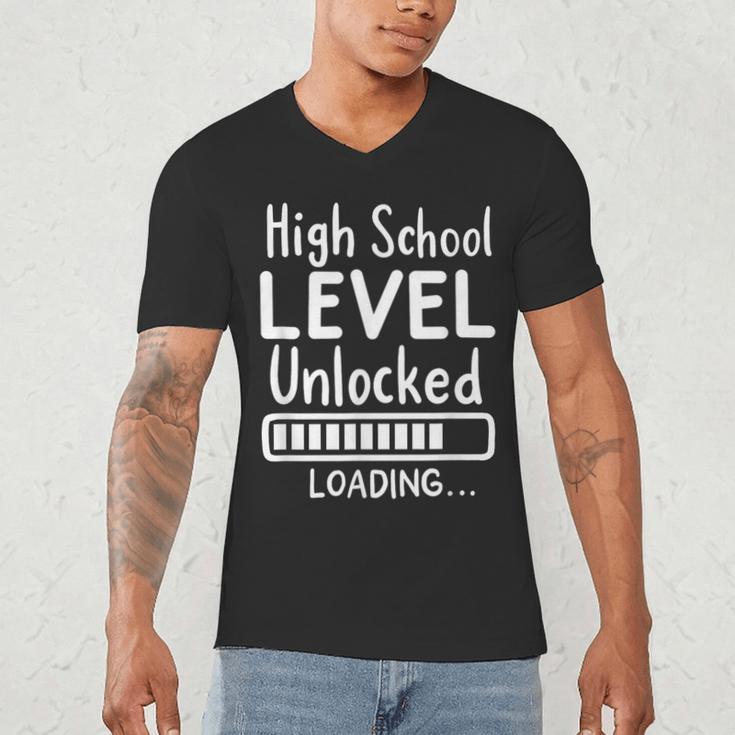 High School Level Unlocked Gamer Graduation Apparel Men's V-Neck T-Shirt