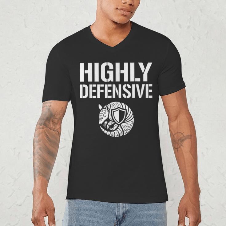Highly Defensive Armadillo Shield Introvert Boundaries Men's V-Neck T-Shirt Highly Defensive Armadillo Shield Introvert Boundaries Men's V-Neck T-Shirt