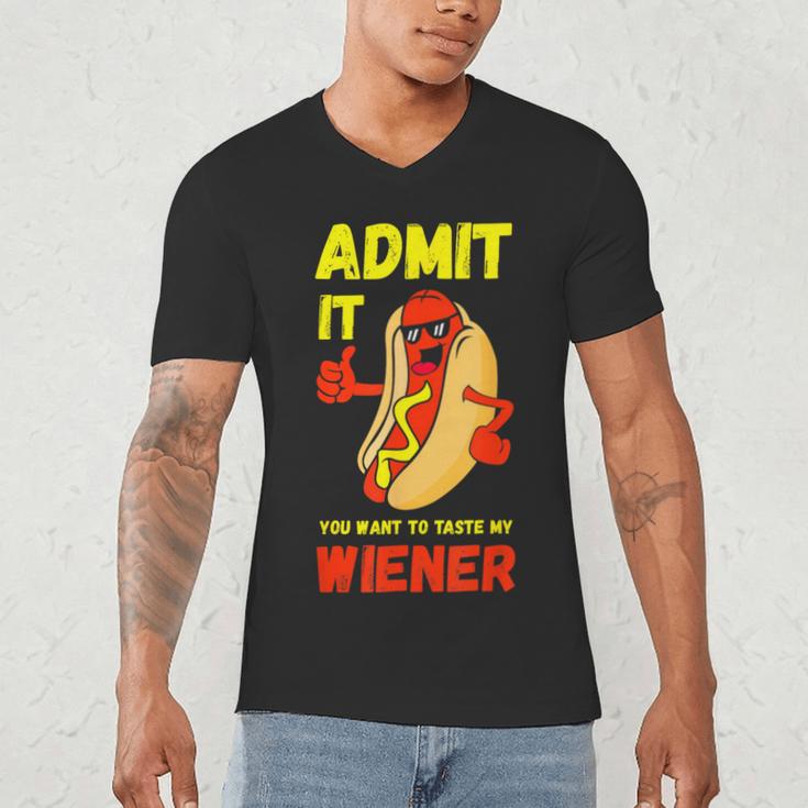 Hilarious Hot Dog Dad Joke Text Pun Dirty Joke -Barbecue Men's V-Neck T-Shirt Hilarious Hot Dog Dad Joke Text Pun Dirty Joke -Barbecue Men's V-Neck T-Shirt