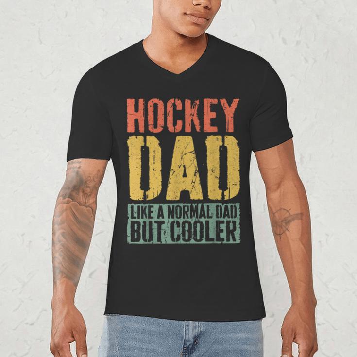 Hockey Dad Shirt Men Fathers Day Hockey Dad Men's V-Neck T-Shirt