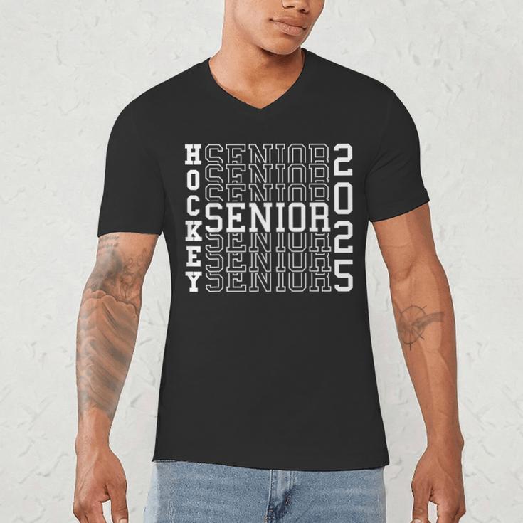 Hockey Senior Night Hockey Senior 2025 Graduation 38 Men's V-Neck T-Shirt