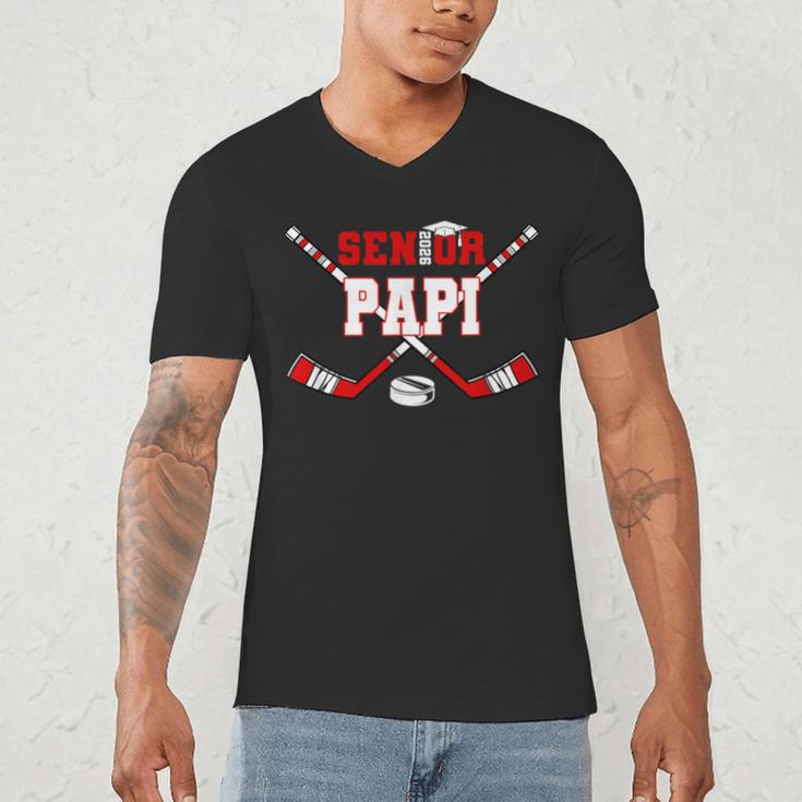 Hockey Senior Papi Graduation Class Of 2026 Kids Men's V-Neck T-Shirt