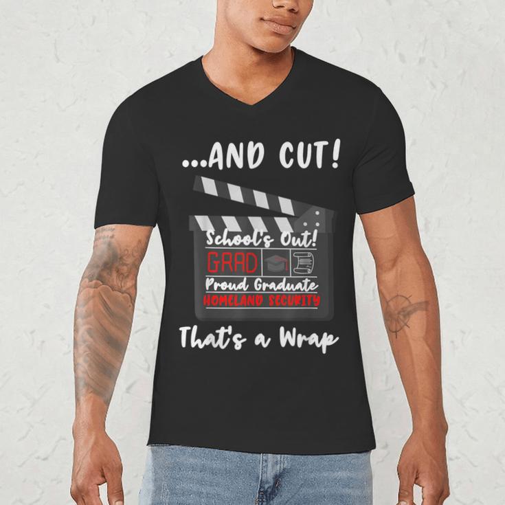 Homeland Security Degree Graduation Film Clapper Men's V-Neck T-Shirt