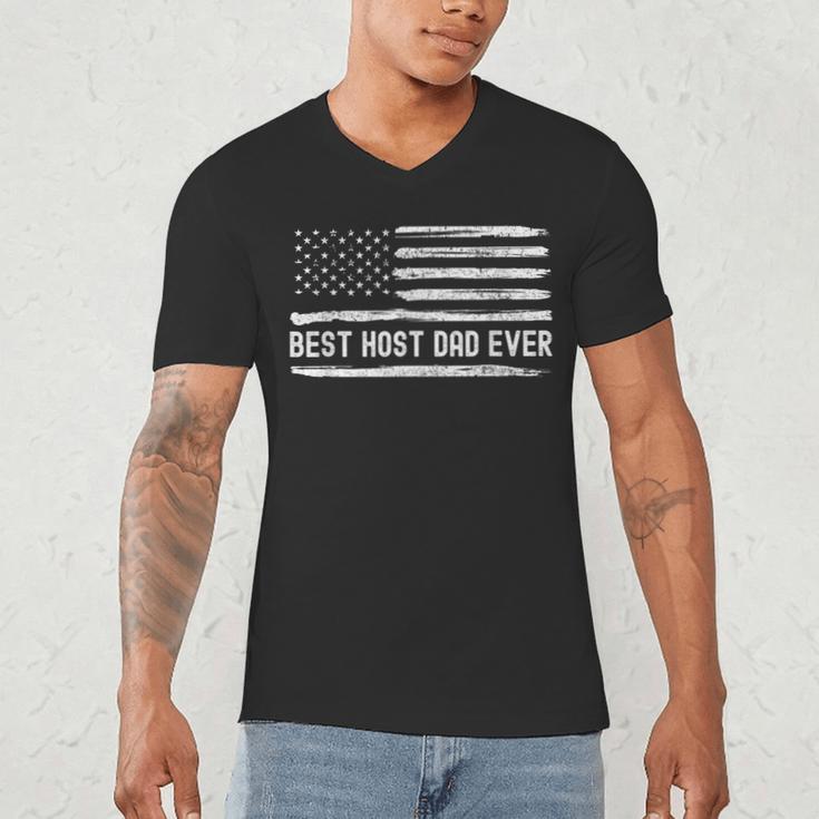 Host Dad Best Ever Flag Men's V-Neck T-Shirt Host Dad Best Ever Flag Men's V-Neck T-Shirt