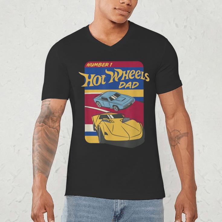 Hot Wheels Father's Day Number 1 Dad Men's V-Neck T-Shirt