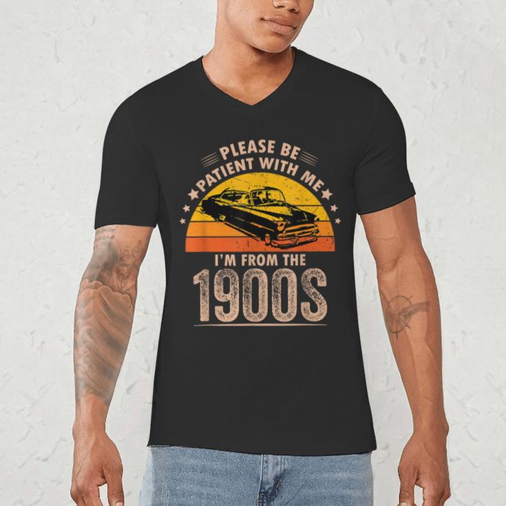 Humorous Saying Please Be Patient With Me I'm From The 1900s Men's V-Neck T-Shirt
