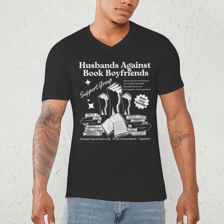 Husbands Against Book Boyfriends Book Boyfriends Club Men's V-Neck T-Shirt Husbands Against Book Boyfriends Book Boyfriends Club Men's V-Neck T-Shirt