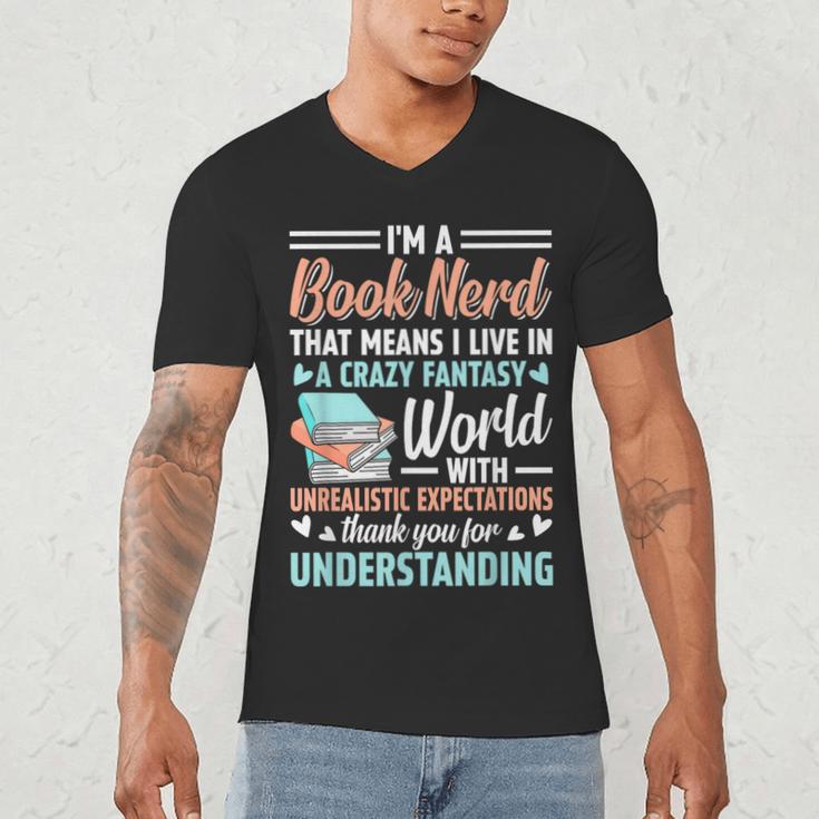 I'm a Book Nerd Bookworm Men's V-Neck T-Shirt