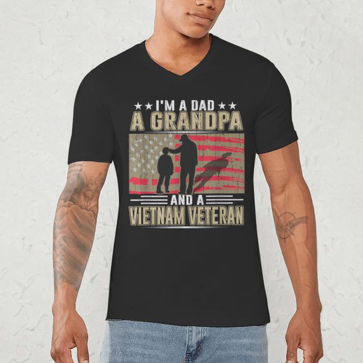 I'm A Dad a Grandpa And a Vietnam Veteran Men's V-Neck T-Shirt