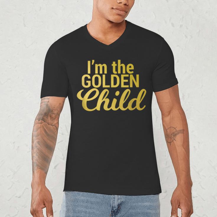 I'm The Golden Child For MomDad's Favorite Child T-Shirt Men's V-Neck T-Shirt