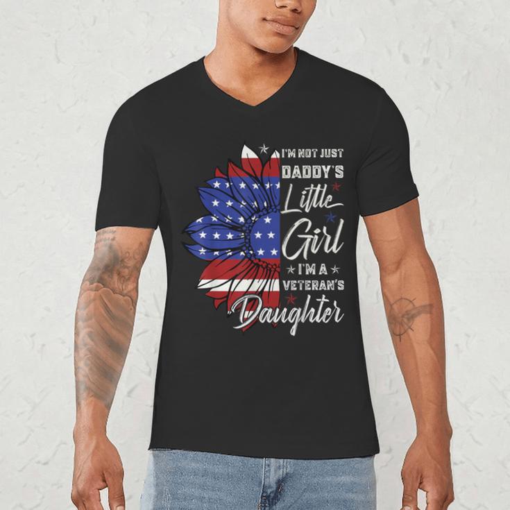 I'm Not Just a Daddy's Little Girl I'm a Veteran's Daughter Small Men's V-Neck T-Shirt