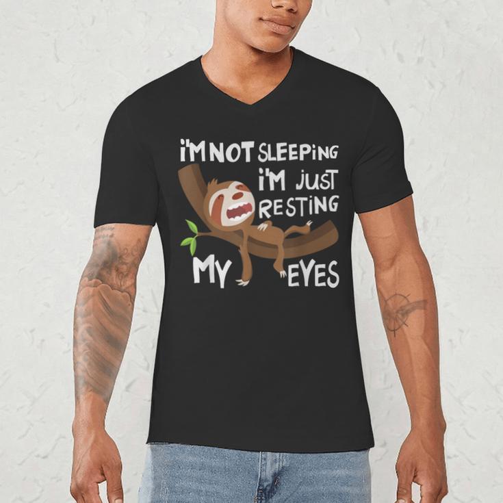 I'm Not Sleeping I'm Just Resting My Eyes Father's Day Dad Men's V-Neck T-Shirt