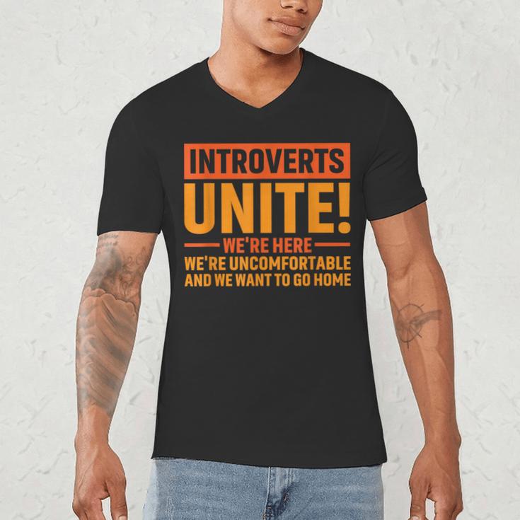 Introvert Antisocial Sarcasm Introverts Unite Anti Social Men's V-Neck T-Shirt