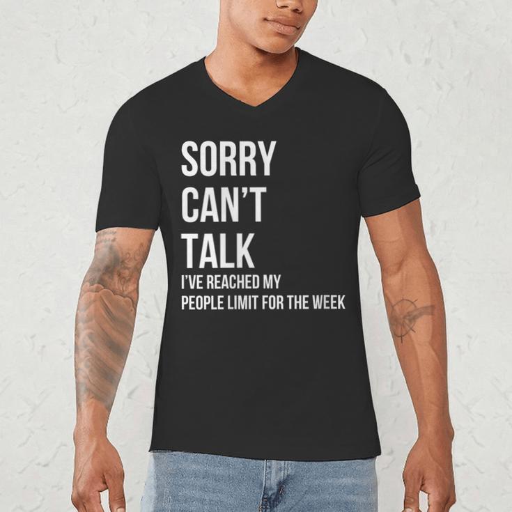 Introvert Can't Talk Reached People Limit For The Week Men's V-Neck T-Shirt