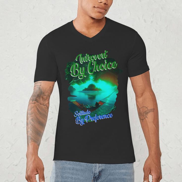 Introvert Choice Solitude By Preference Men's V-Neck T-Shirt