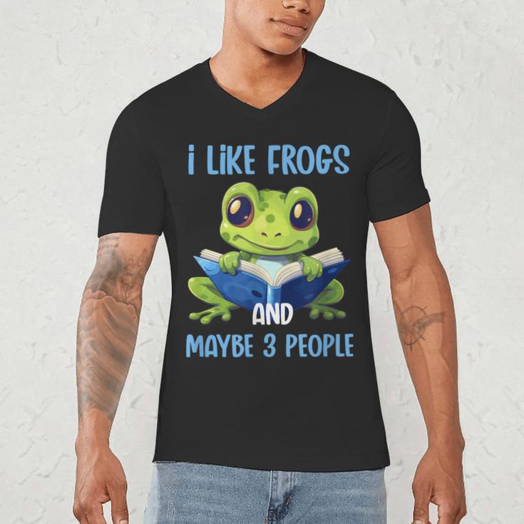 Introvert Herpetologists Amphibian Frog Lover Men's V-Neck T-Shirt Introvert Herpetologists Amphibian Frog Lover Men's V-Neck T-Shirt