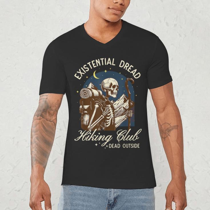 Introvert Hiking Club Antisocial Overthinking Anxiety Men's V-Neck T-Shirt Introvert Hiking Club Antisocial Overthinking Anxiety Men's V-Neck T-Shirt