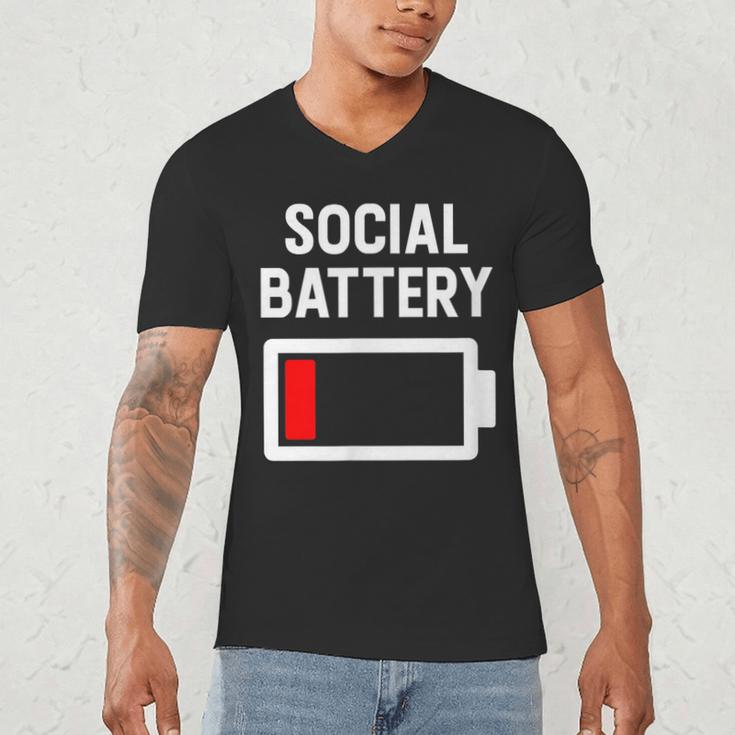 Introvert Low Social Battery Level Anti Social People Men's V-Neck T-Shirt Introvert Low Social Battery Level Anti Social People Men's V-Neck T-Shirt