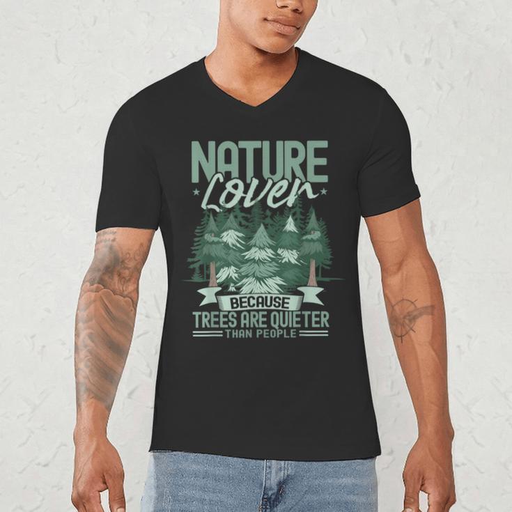 Introvert Nature Lover Introverted Forest Lover & Tree Men's V-Neck T-Shirt Introvert Nature Lover Introverted Forest Lover & Tree Men's V-Neck T-Shirt