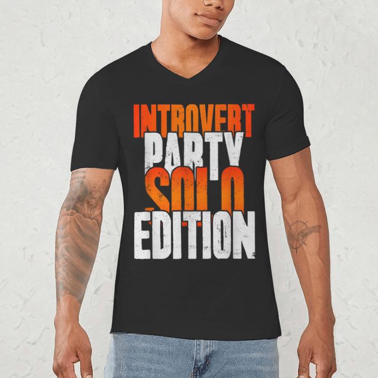 Introvert Party Solo Edition Sarcastic People Hater Men's V-Neck T-Shirt